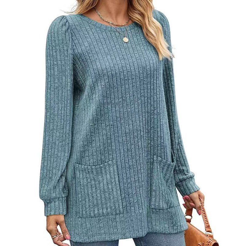 👜 -50 % sur toute la mode femme ! ✨Haut en maille côtelée mi-long confortable pour femme