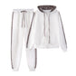 Ensemble femme sweat à manches longues imprimé léopard avec fermeture éclair et pantalon