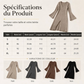 📢📢50 % DE RÉDUCTION !! ⏰& Livraison gratuite✈Cardigan long en maille à col ouvert pour femme