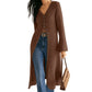 📢📢50 % DE RÉDUCTION !! ⏰& Livraison gratuite✈Cardigan long en maille à col ouvert pour femme