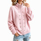 ⏳Liquidation totale⏳Cardigan en tricot à col montant et double boutonnage pour femmes