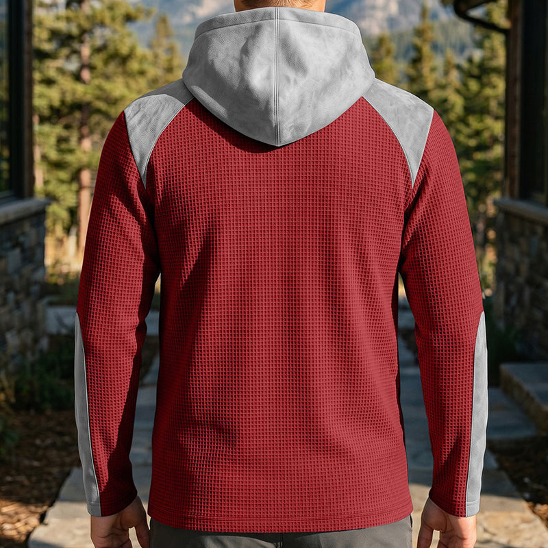 👜 -50 % sur toute la mode femme ! ✨Sweat à capuche décontracté en maille color-block pour homme