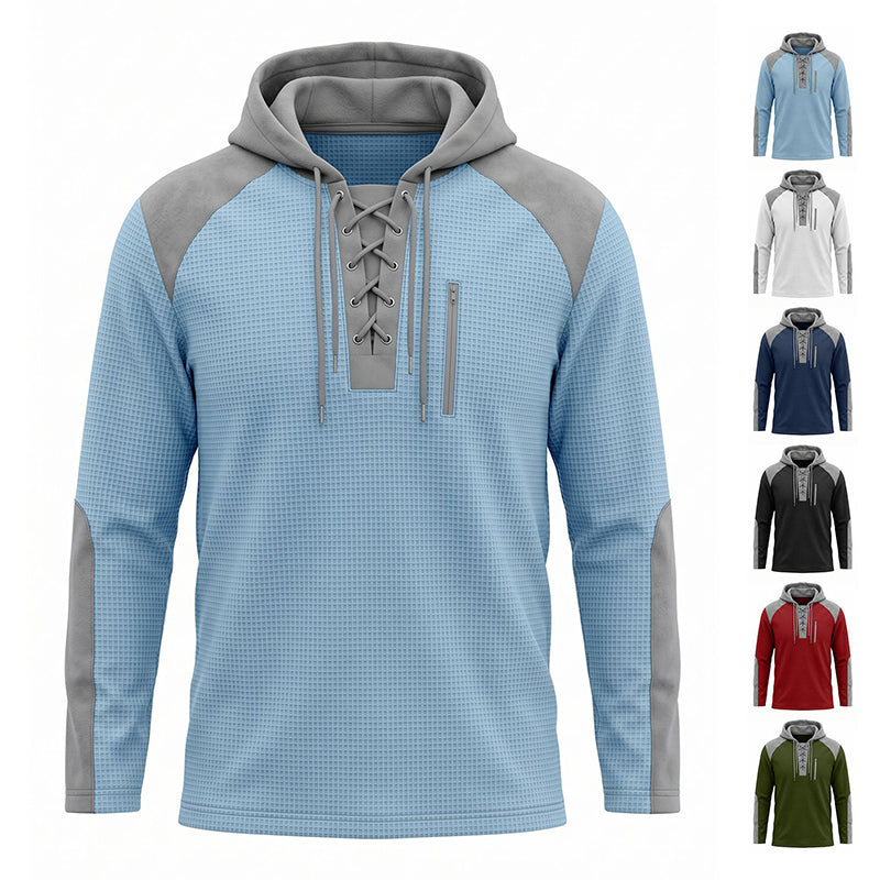👜 -50 % sur toute la mode femme ! ✨Sweat à capuche décontracté en maille color-block pour homme