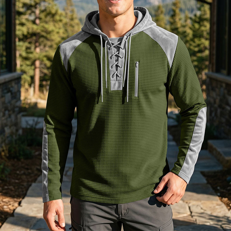 👜 -50 % sur toute la mode femme ! ✨Sweat à capuche décontracté en maille color-block pour homme