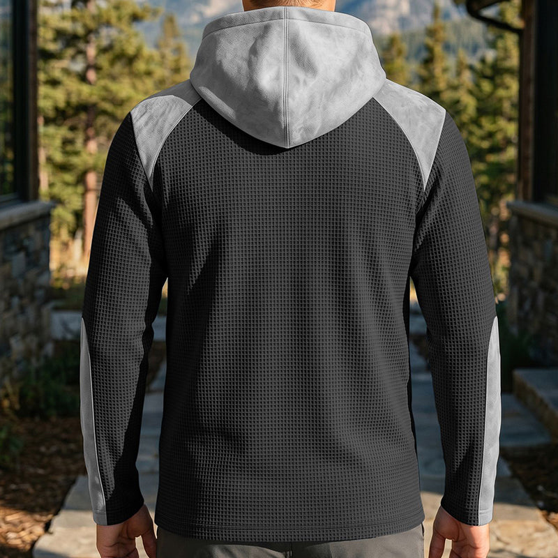 👜 -50 % sur toute la mode femme ! ✨Sweat à capuche décontracté en maille color-block pour homme