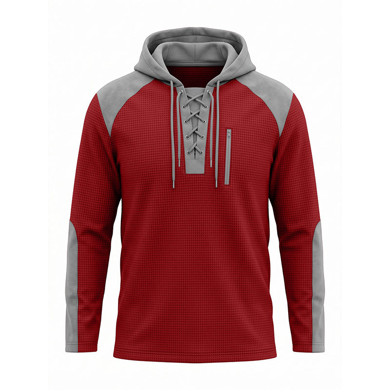 👜 -50 % sur toute la mode femme ! ✨Sweat à capuche décontracté en maille color-block pour homme