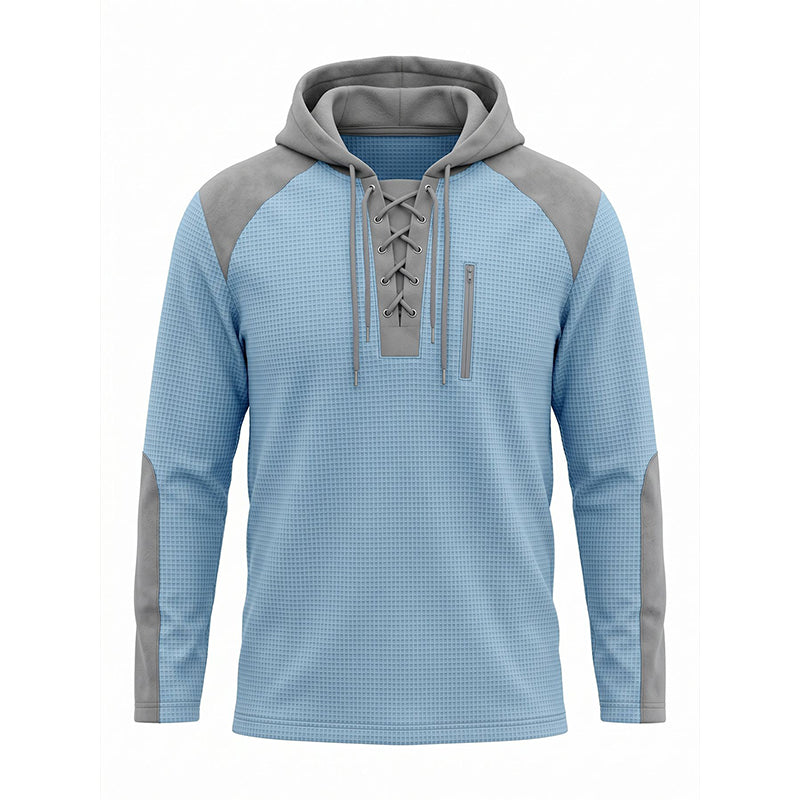 👜 -50 % sur toute la mode femme ! ✨Sweat à capuche décontracté en maille color-block pour homme
