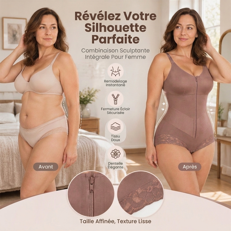 👜 -50 % sur toute la mode femme ! ✨Body couvrant gainant ventre plat pour femme grande taille
