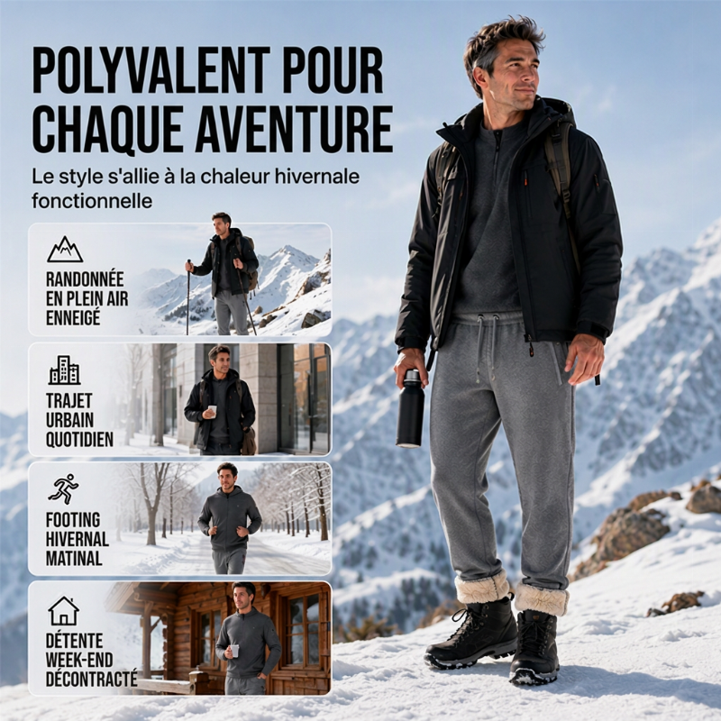 ⏳Liquidation totale⏳Pantalon de survêtement chaud d'hiver pour homme