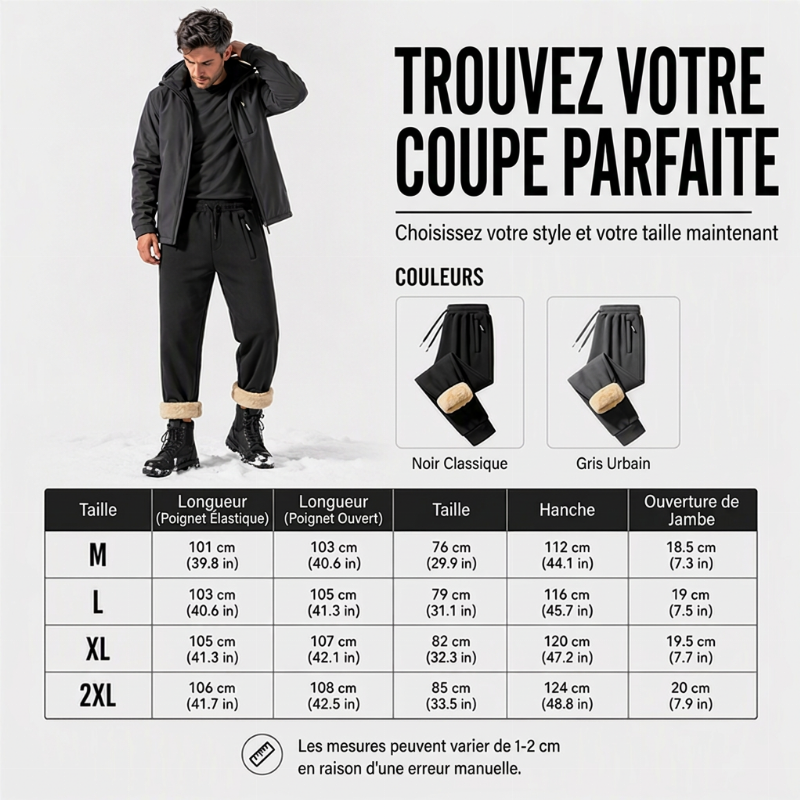 ⏳Liquidation totale⏳Pantalon de survêtement chaud d'hiver pour homme