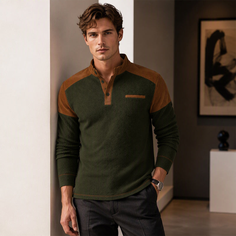 👜 -50 % sur toute la mode femme ! ✨Sweat à col montant en maille gaufrée pour homme