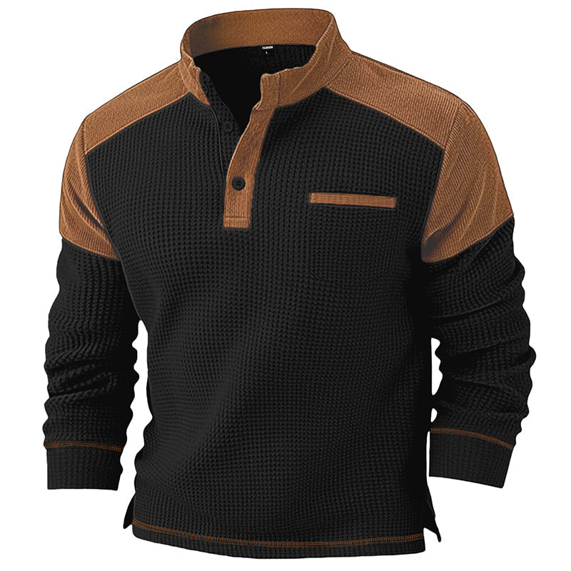 👜 -50 % sur toute la mode femme ! ✨Sweat à col montant en maille gaufrée pour homme