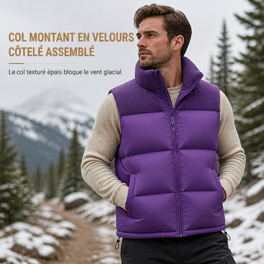 Gilet matelassé d’hiver épais et unisexe, coupe ample, rembourré de coton et assemblé, pour hommes et femmes