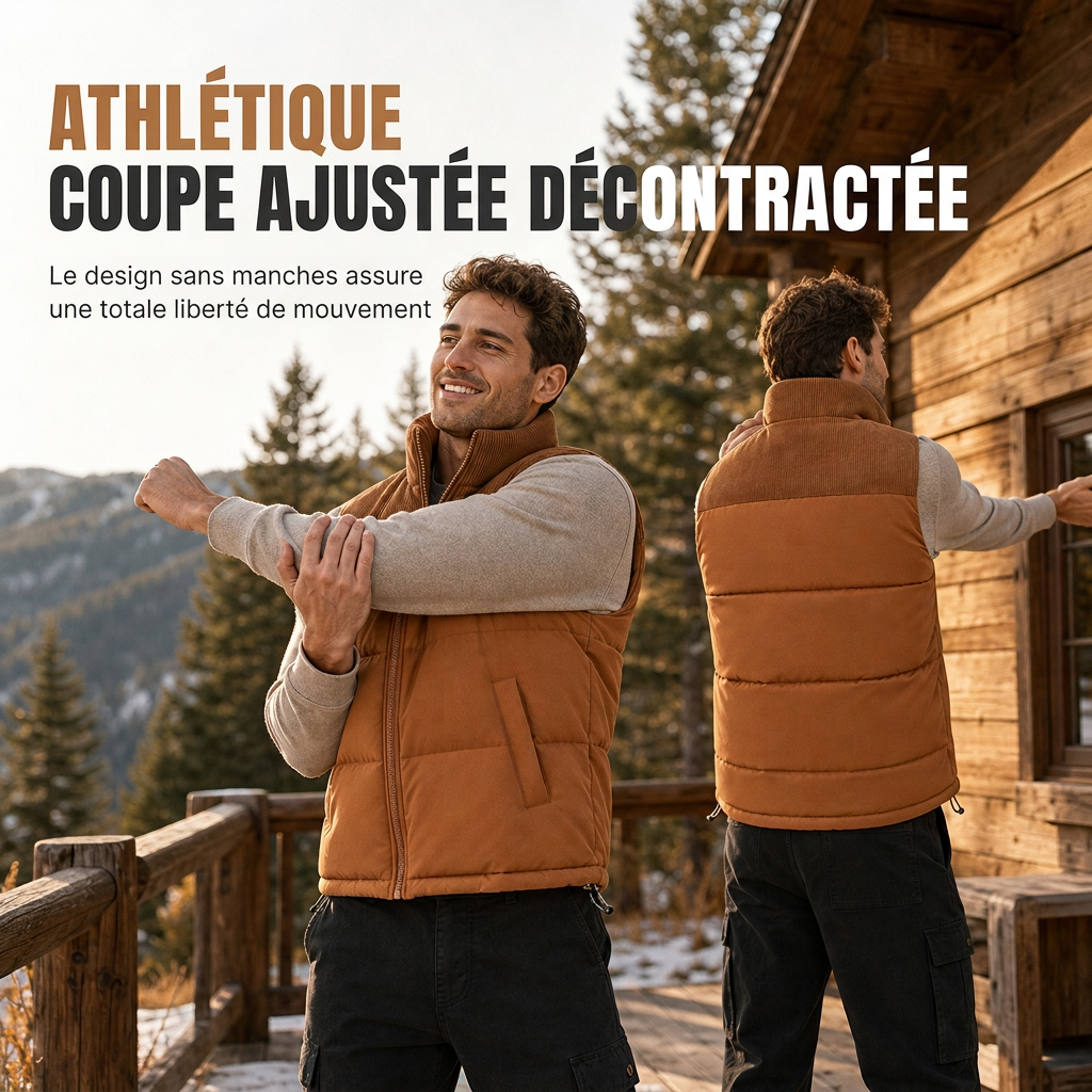 Gilet matelassé d’hiver épais et unisexe, coupe ample, rembourré de coton et assemblé, pour hommes et femmes