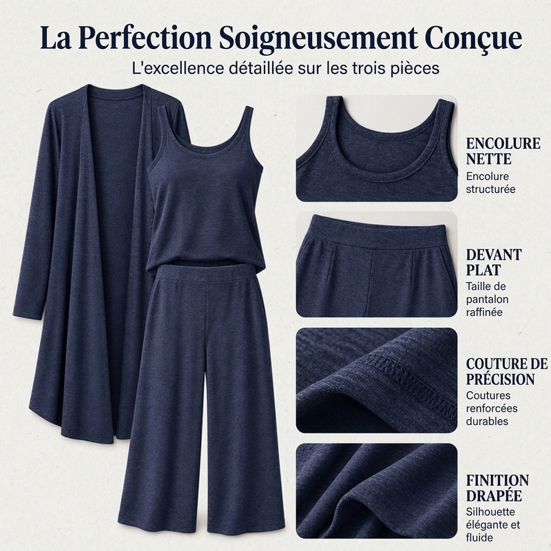⏳Liquidation totale⏳Ensemble 3 pièces élégant à manches longues pour femmes