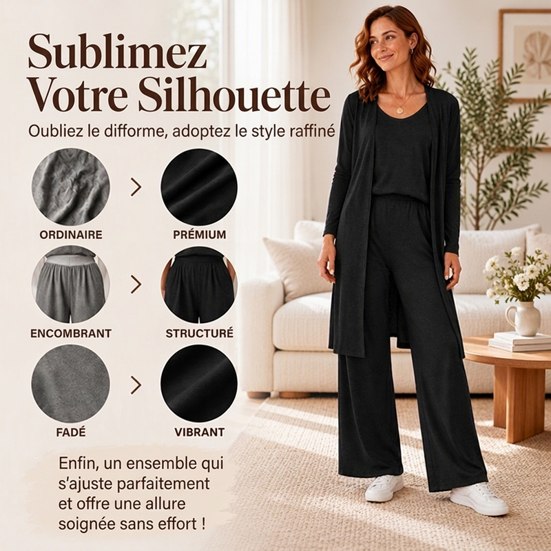 ⏳Liquidation totale⏳Ensemble 3 pièces élégant à manches longues pour femmes