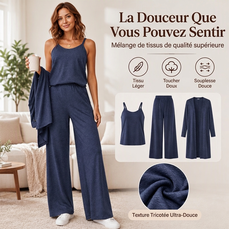 ⏳Liquidation totale⏳Ensemble 3 pièces élégant à manches longues pour femmes