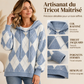 👜 -50 % sur toute la mode femme ! ✨Pull à capuche Argyle décontracté pour femmes