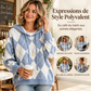 👜 -50 % sur toute la mode femme ! ✨Pull à capuche Argyle décontracté pour femmes