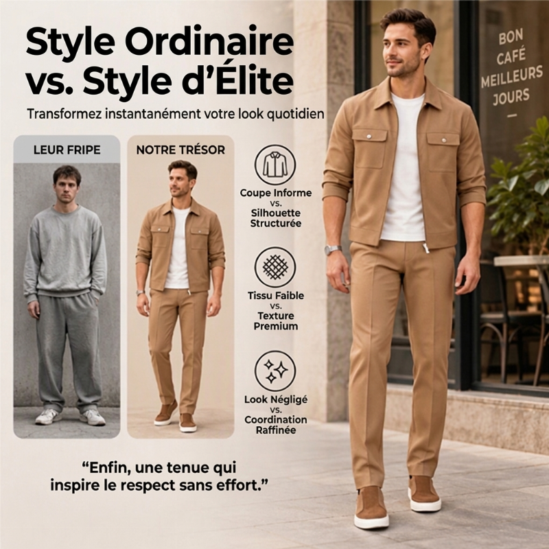 👜 -50 % sur toute la mode femme ! ✨Ensemble veste et pantalon décontractés et stylés pour hommes