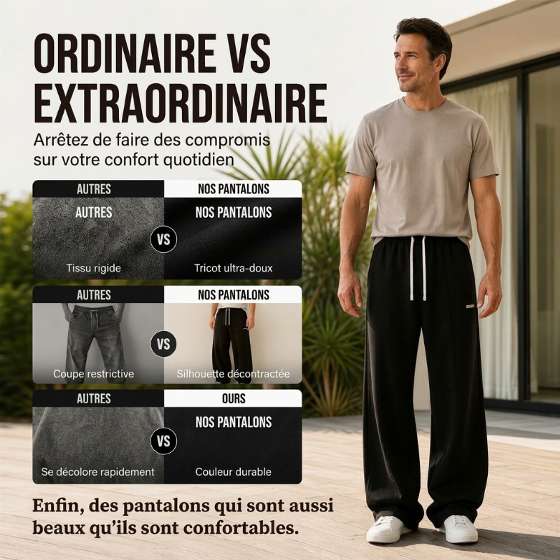 👜 -50 % sur toute la mode femme ! ✨Pantalon de sport ample et décontracté pour homme à jambe large