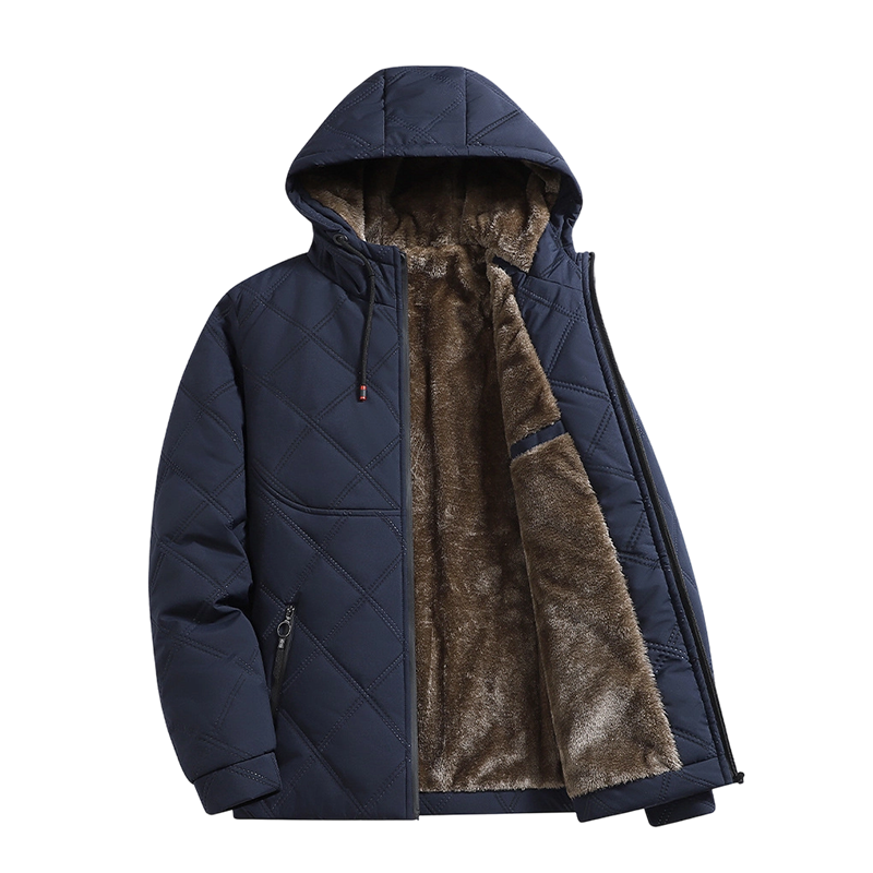 🎁Soldes ! Prix cassés🌍✨Men's Plush-Lined Hooded Winter Jacket