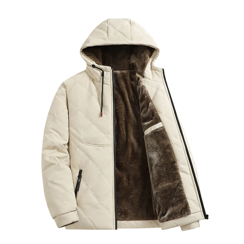 🎁Soldes ! Prix cassés🌍✨Men's Plush-Lined Hooded Winter Jacket