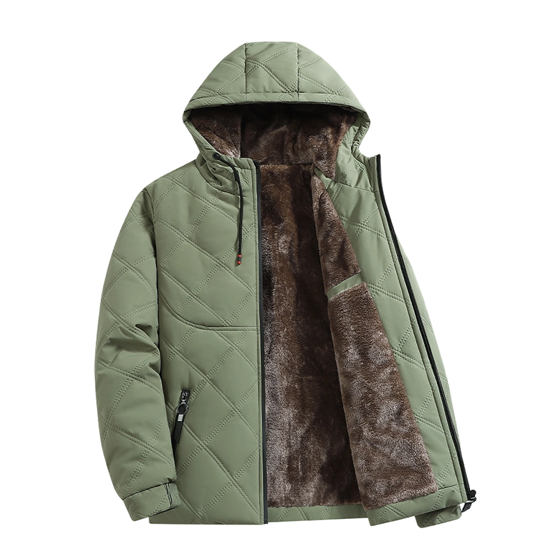🎁Soldes ! Prix cassés🌍✨Men's Plush-Lined Hooded Winter Jacket