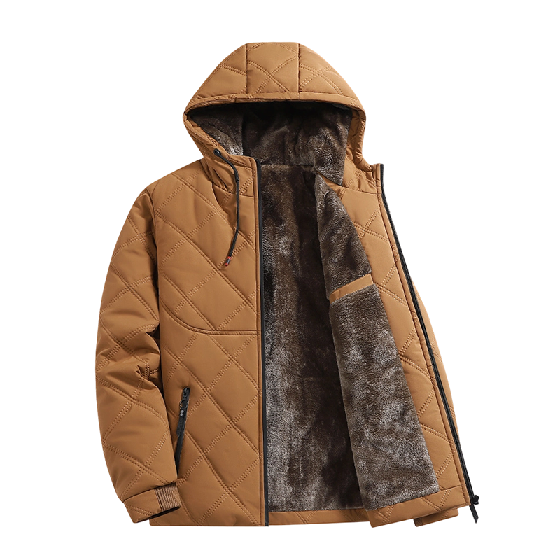 🎁Soldes ! Prix cassés🌍✨Men's Plush-Lined Hooded Winter Jacket