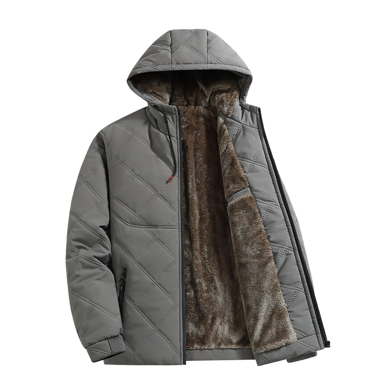 🎁Soldes ! Prix cassés🌍✨Men's Plush-Lined Hooded Winter Jacket