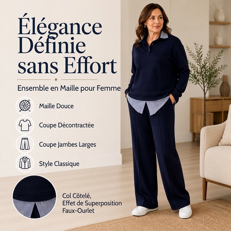 👜 -50 % sur toute la mode femme ! ✨Ensemble femme sweat et pantalon à deux pièces fictives
