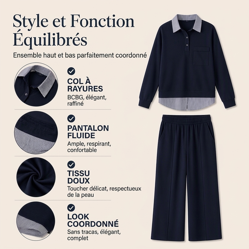 👜 -50 % sur toute la mode femme ! ✨Ensemble femme sweat et pantalon à deux pièces fictives