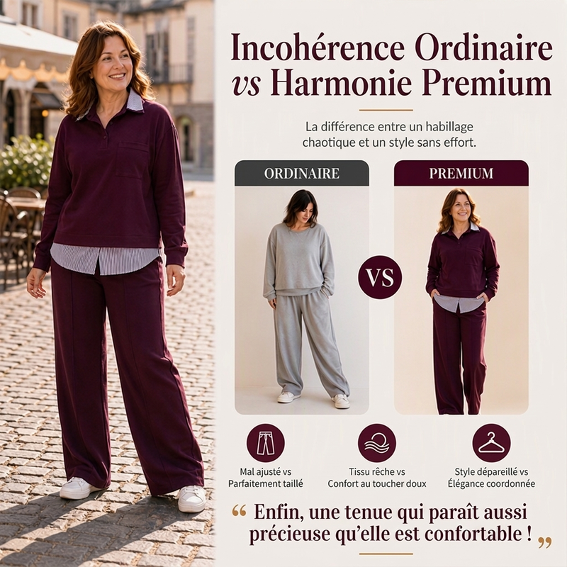 👜 -50 % sur toute la mode femme ! ✨Ensemble femme sweat et pantalon à deux pièces fictives