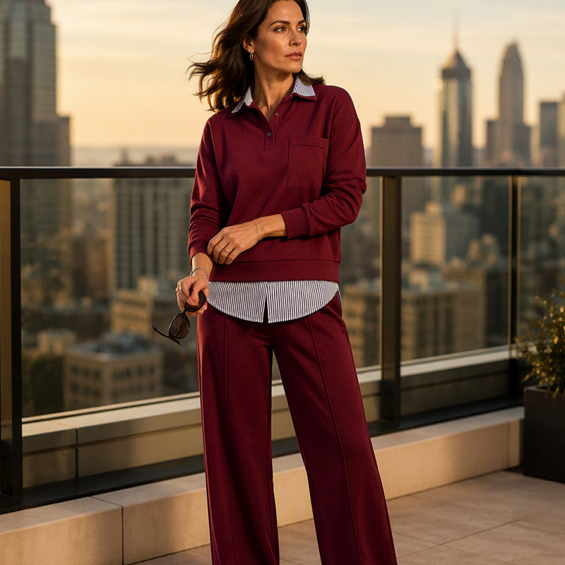 👜 -50 % sur toute la mode femme ! ✨Ensemble femme sweat et pantalon à deux pièces fictives