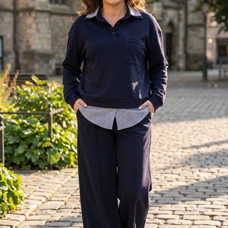 👜 -50 % sur toute la mode femme ! ✨Ensemble femme sweat et pantalon à deux pièces fictives