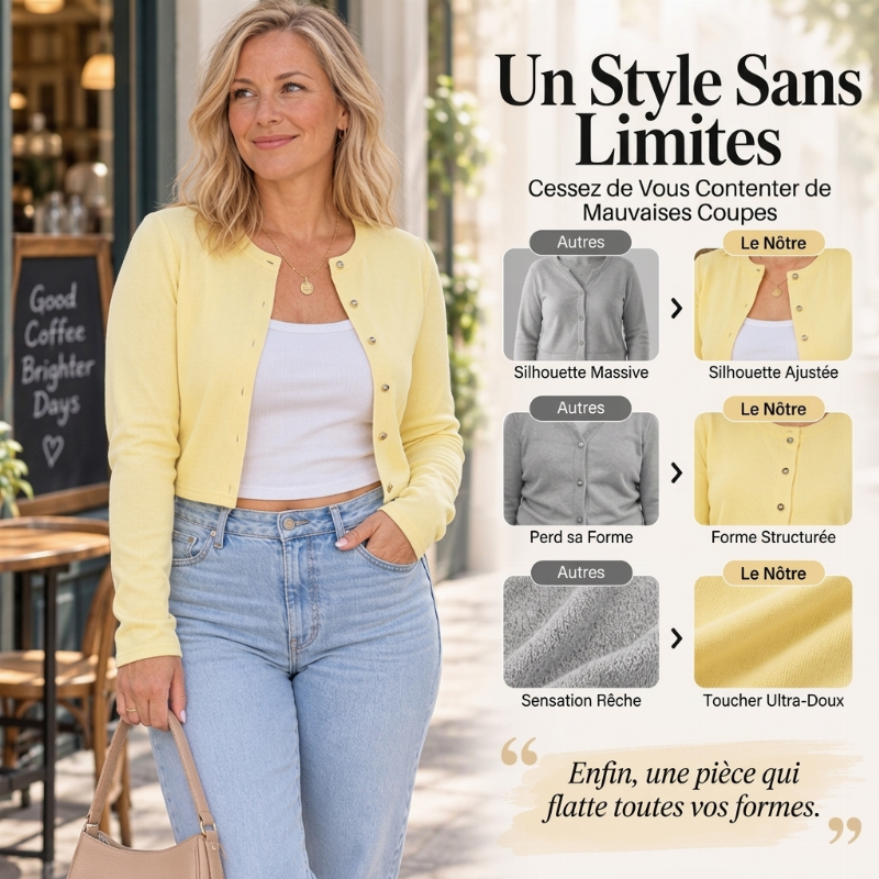 👜 -50 % sur toute la mode femme ! ✨Cardigan en maille à boutons pour femme, manches longues