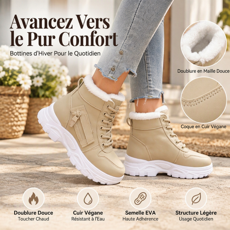 👜 -50 % sur toute la mode femme ! ✨Bottines d'hiver chaudes pour femmes, doublure en peluche