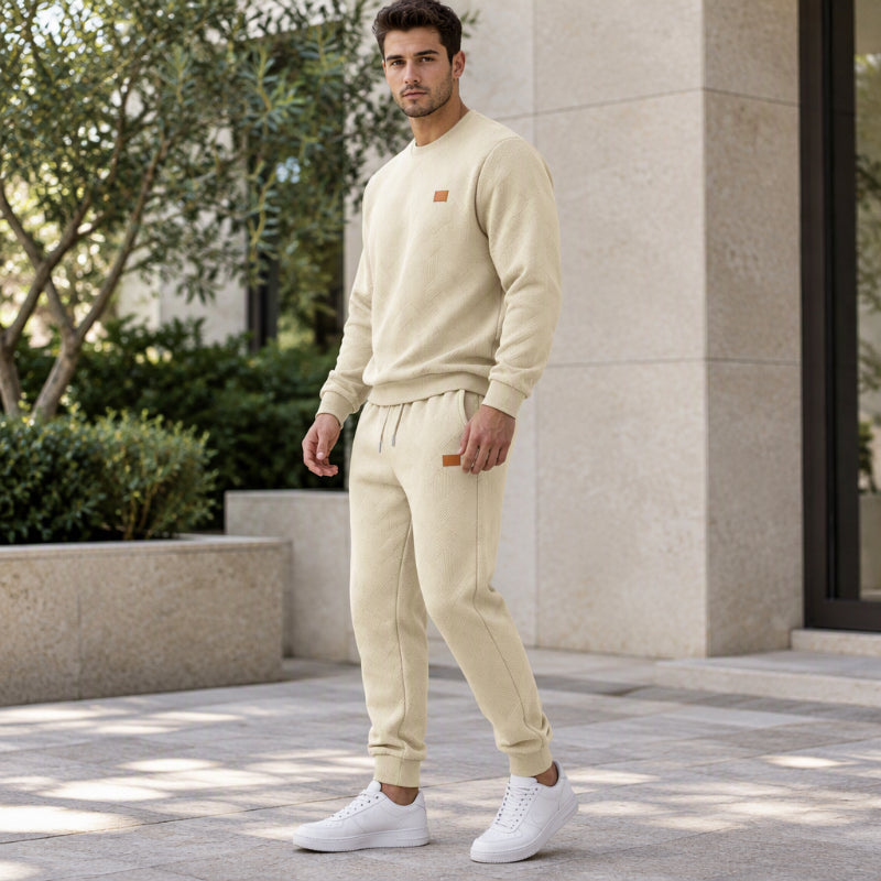 ⏳Liquidation totale⏳Ensemble de sport décontracté pour hommes en jacquard texturé
