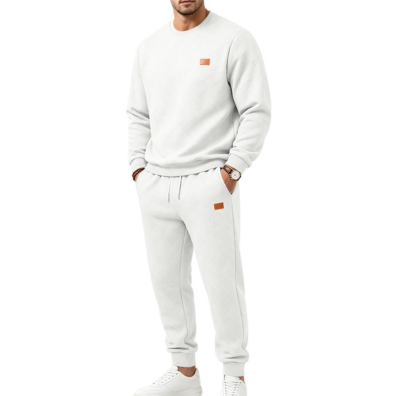 ⏳Liquidation totale⏳Ensemble de sport décontracté pour hommes en jacquard texturé