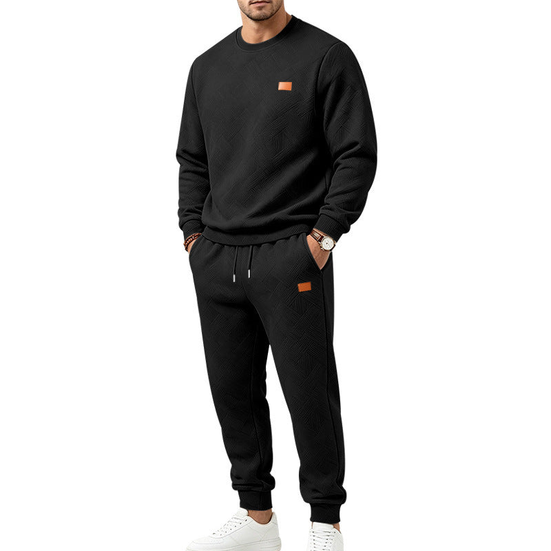 ⏳Liquidation totale⏳Ensemble de sport décontracté pour hommes en jacquard texturé