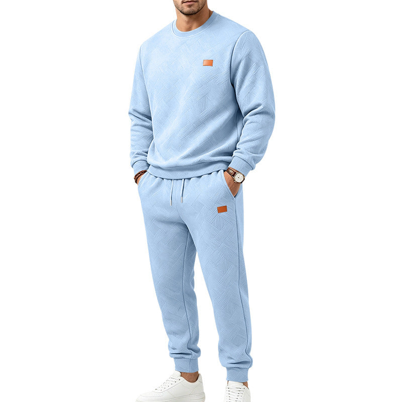 ⏳Liquidation totale⏳Ensemble de sport décontracté pour hommes en jacquard texturé