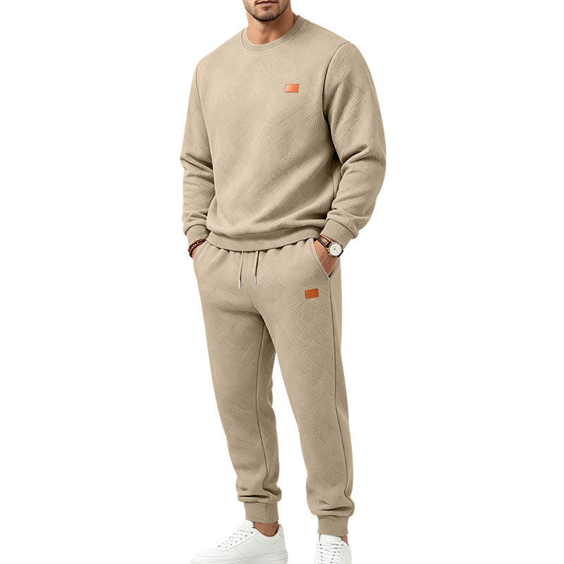 ⏳Liquidation totale⏳Ensemble de sport décontracté pour hommes en jacquard texturé