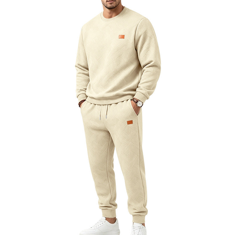⏳Liquidation totale⏳Ensemble de sport décontracté pour hommes en jacquard texturé