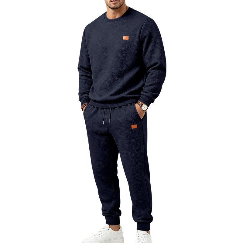 ⏳Liquidation totale⏳Ensemble de sport décontracté pour hommes en jacquard texturé