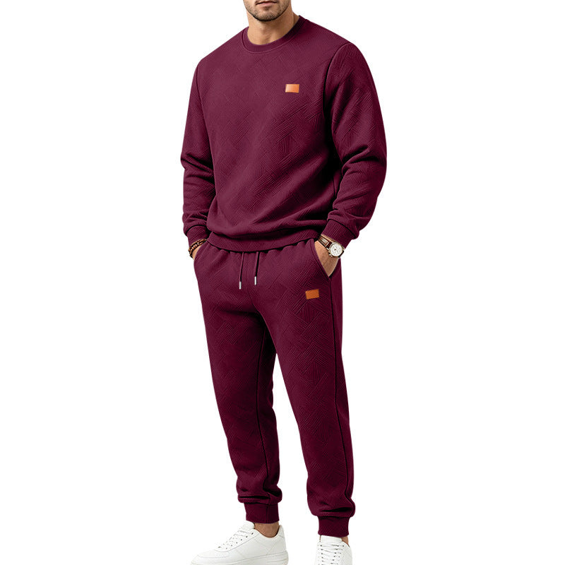 ⏳Liquidation totale⏳Ensemble de sport décontracté pour hommes en jacquard texturé