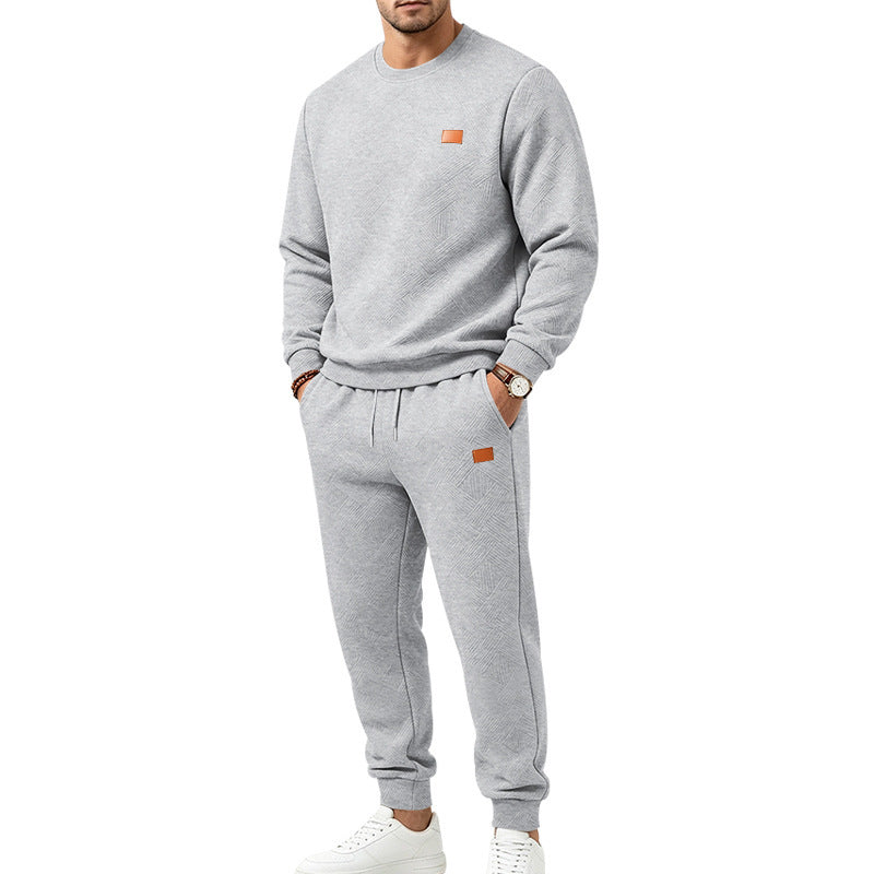 ⏳Liquidation totale⏳Ensemble de sport décontracté pour hommes en jacquard texturé