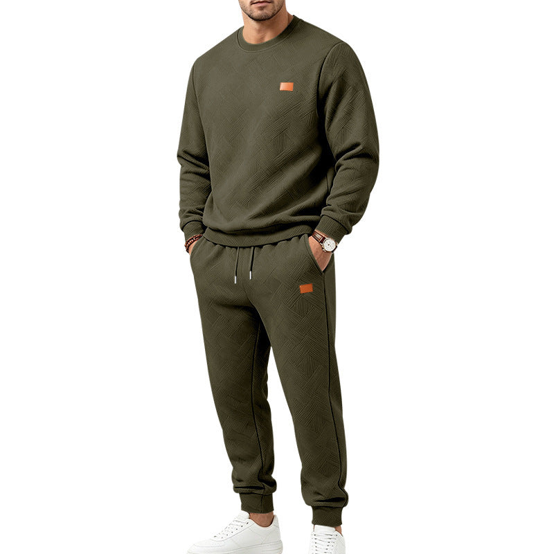 ⏳Liquidation totale⏳Ensemble de sport décontracté pour hommes en jacquard texturé