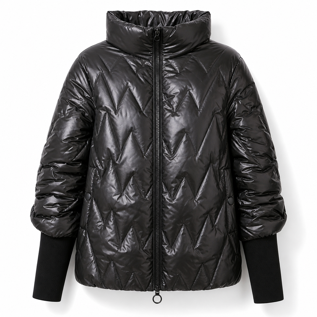 Manteau d'automne-hiver en coton à capuche, coupe ample, patchwork, manches longues pour femmes