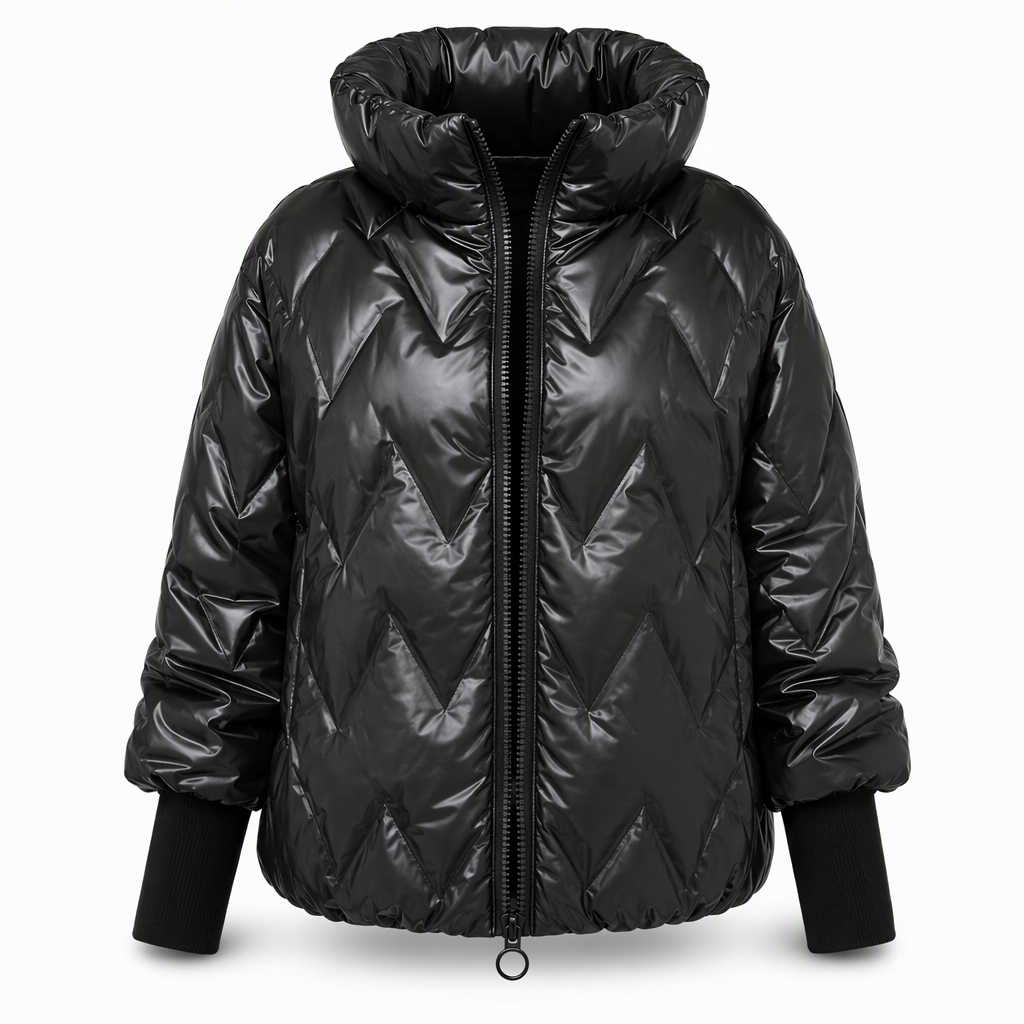 Manteau d'automne-hiver en coton à capuche, coupe ample, patchwork, manches longues pour femmes