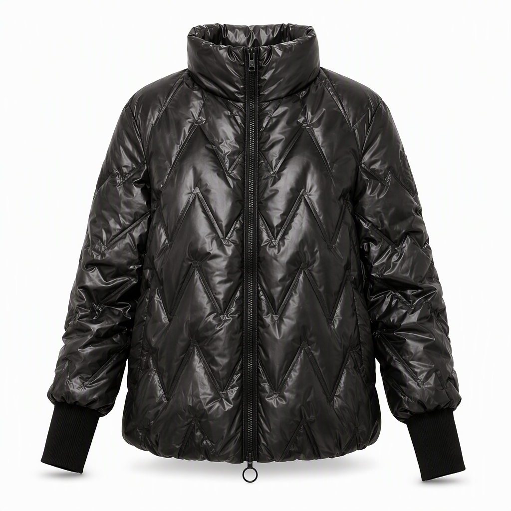 Manteau d'automne-hiver en coton à capuche, coupe ample, patchwork, manches longues pour femmes
